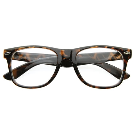 Cp Fashion Hipster Plastic Frame Vintage Retro Glasses, Tortoise