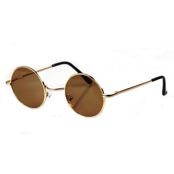 Cp John Lennon Gold Lens Round Hippie Eye Glasses Retro Shades