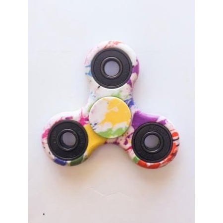 Cp Tri Hand Spinner Fidget Spinners Colorful Splatter Paint Design Toy Stress Reducer Ball Bearing - May help with ADD, ADHD, Anxiety, and Autism Adult Children