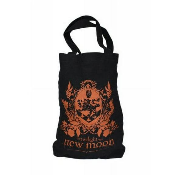 Cp Twilight Movie New Moon Black Tote Bag Floral Cullen Crest