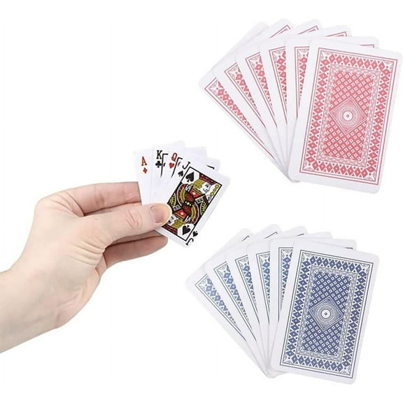 Cp You Get 1 Plastic Coated Mini Playing Cards Deck Perfect For Your Casino Night