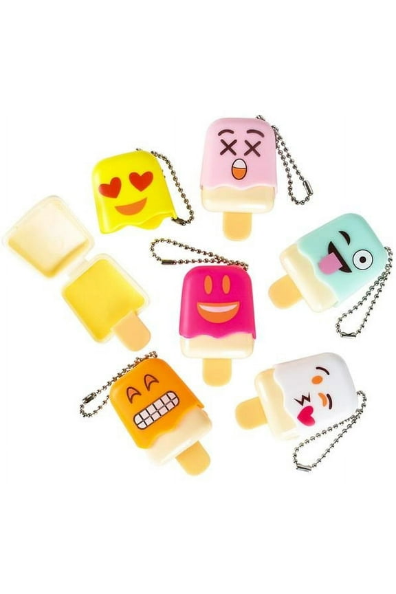 Cp You Get 1 Random Emoji Face Emoticon Ice Pop Lip Gloss Keychain Birthday Party Favors Ages 3 Up