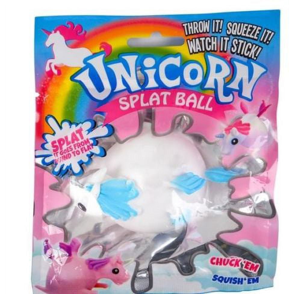 Cp You Get 1 Unicorn Splat Ball Squishy Toy Slime Cool Novelty ( Color Of Unicorn Will Vary ) Pegasus Gift Fun
