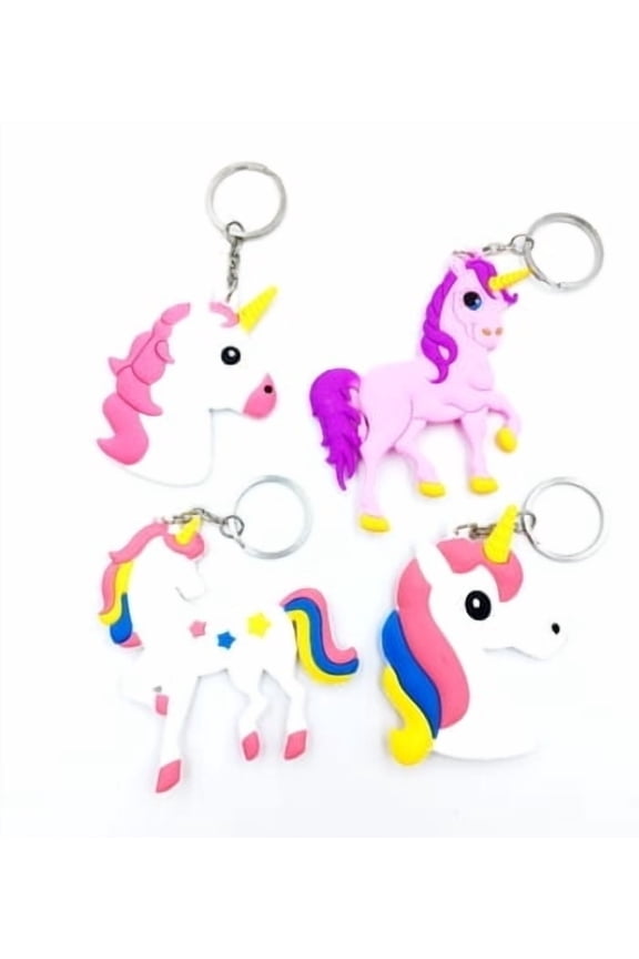 You will Get 1 New Children's Silicone Unicorn Animal Keychain ( Unicorn will Vary )