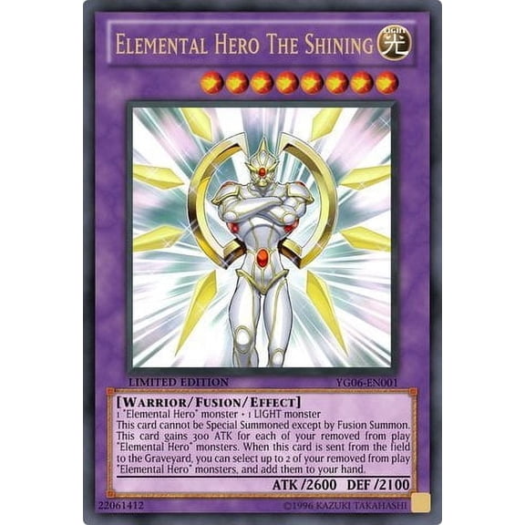 Cp Yugioh Elemental Hero The Shining (YG06-EN001) - GX Manga Promo Card Series 6 - Promo Edition - Ultra Rare Card
