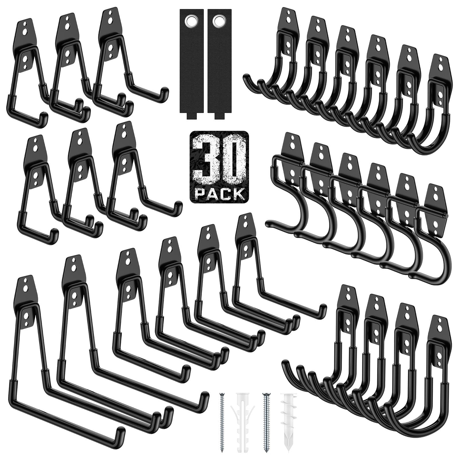 Cpais 30 Pack Garage Hooks Heavy Duty,Garage Storage Hooks and Wall