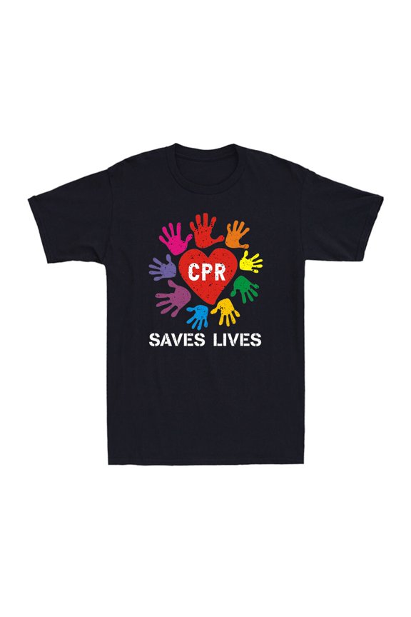 Cpr Saves Lives Registered Nurse And Ambulance Paramedic Inspired Men'S T-Shirt All Size S-5XL