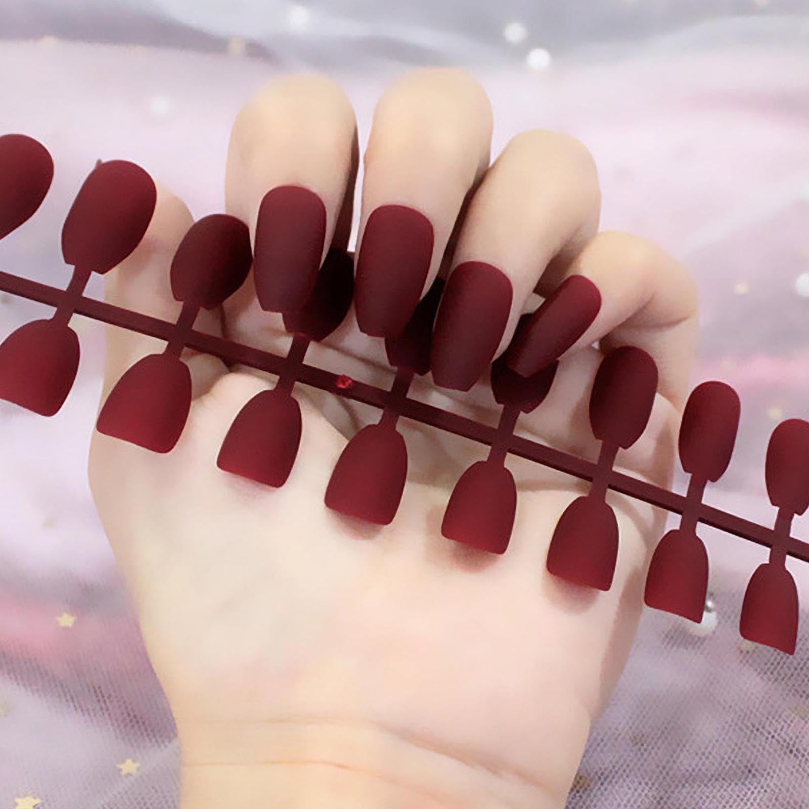 Cptfadh Fake Nails Uñas Postizas Nail Charms False Nail Piece Fleshy