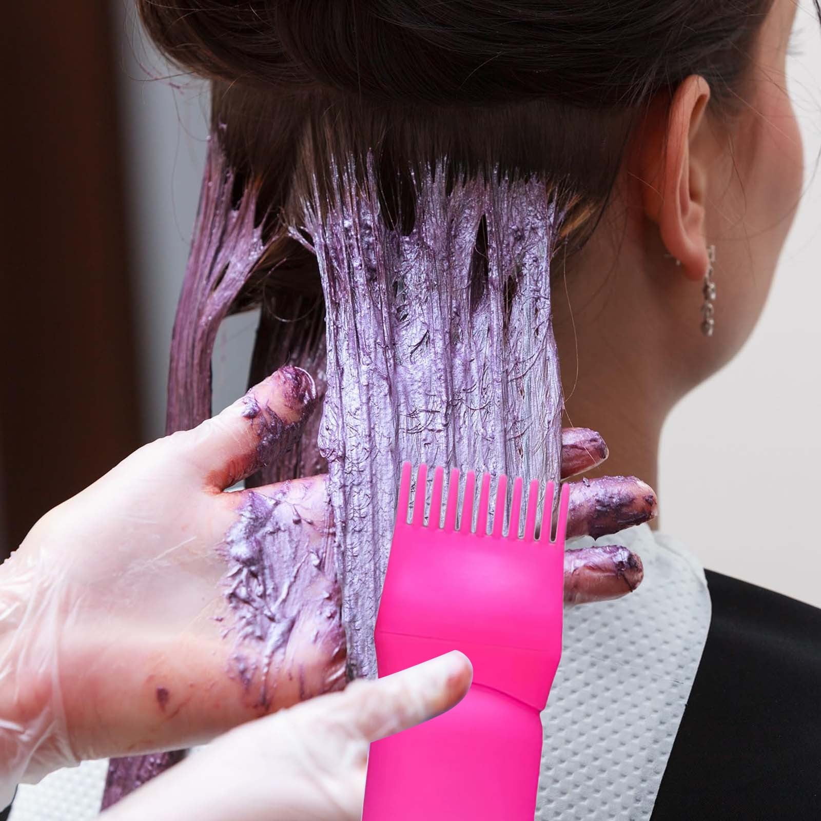 Cptfadh Hair Color Brush Hair Dye Brush Root Comb Bottle Applicator 6