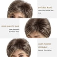 thumbnail image 1 of Cptfadh Human Hair Wigs Fashion Wig Short Haircut Wigs Short Human Hair Synthetic Wig Ps Wig Cap Winter Wedding Makeup Headband Wig Wear and Go Glueless Wig Lace Front Wigs Human Hair Popular Pick, 1 of 5