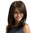 thumbnail image 1 of Cptfadh Braided Wigs Headband Wig Wig Band 360 Lace Front Wigs Human Hair Wig Cap Light Straight Hair Side Long Ladies Synthetic Female Parting Brown Wigs Wig Christmas Makeup Deal of The Day, 1 of 9