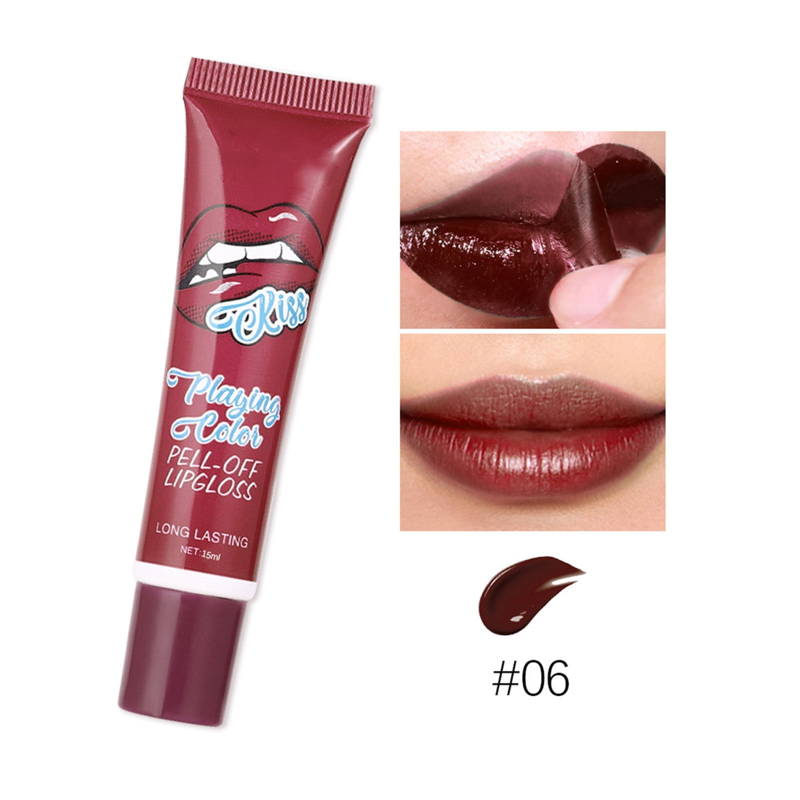 Cptfadh Preppy Stuff Peel Off Lip Stain Lip Tint Liquid Lipstick Lip Gloss Long Lasting Lip Tint 1637