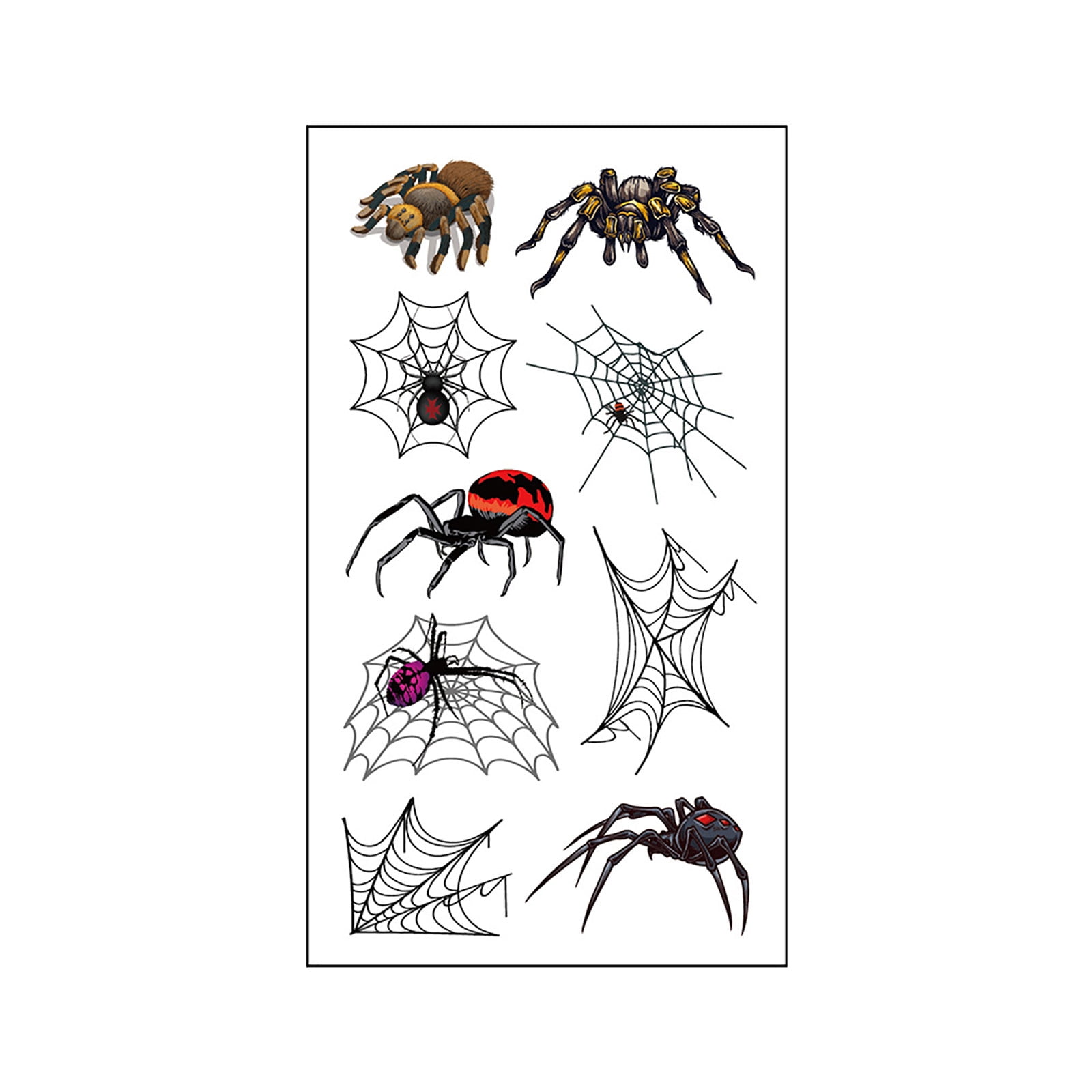 Cptfadh Tattoo Accessories Halloween Spider 3D Waterproof Temporary