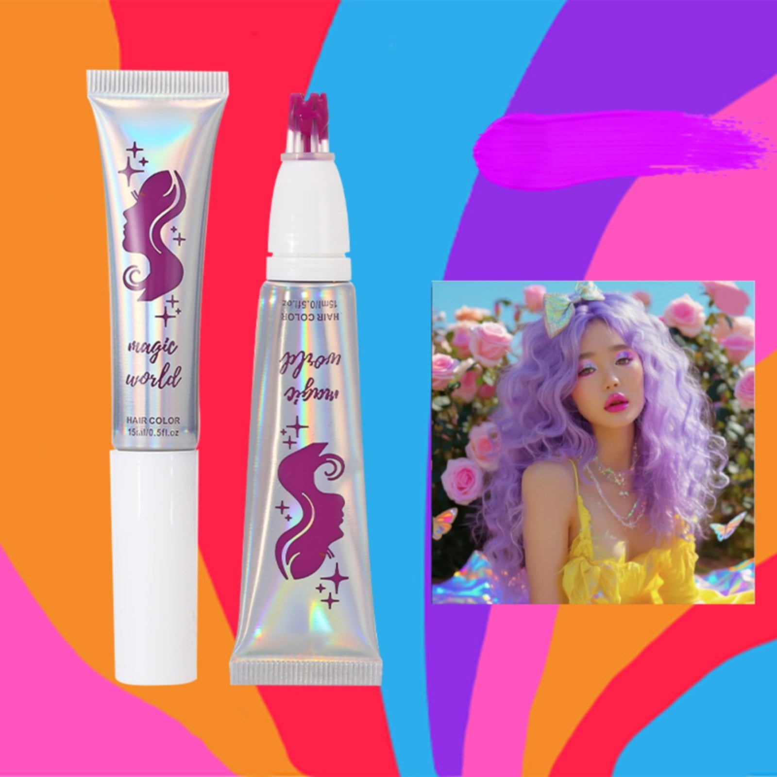 Cptfadh Temporary Hair Dye Glow in The Dark Hair Dye Super Hair Dye for