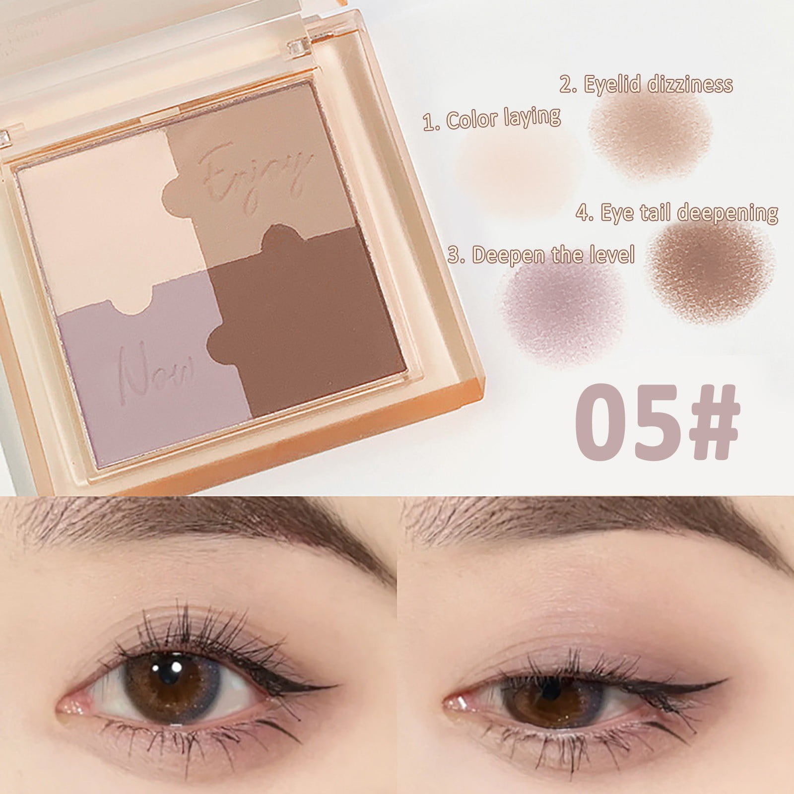 Cptfadh Tiktok Trend Items Korean Makeup Eye Shadow Color Eyeshadow Palettes Fine Shimmers