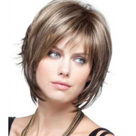 Huiniadese wig Short Styling Cover Women's Full wig