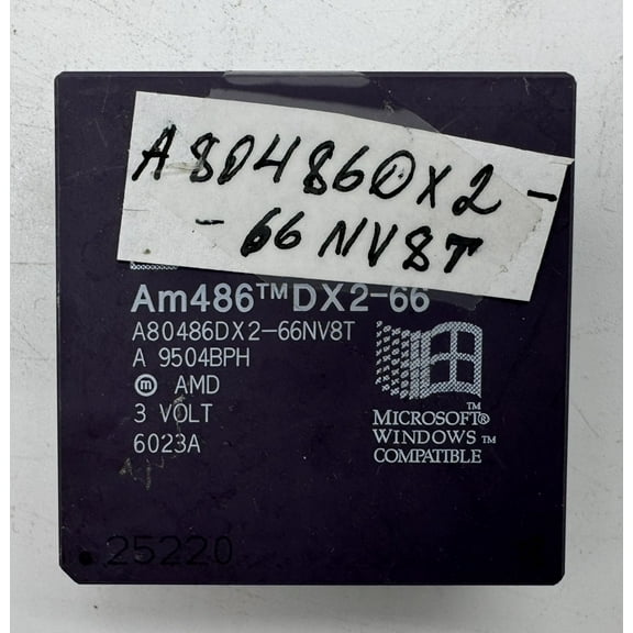Cpu, am486tm dx2-66 a80486dx2-66nv8t, a 9504bph, amd 3volt