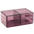 Cq acrylic Purple Stacking Arts and Crafts Organizer Storage With 3