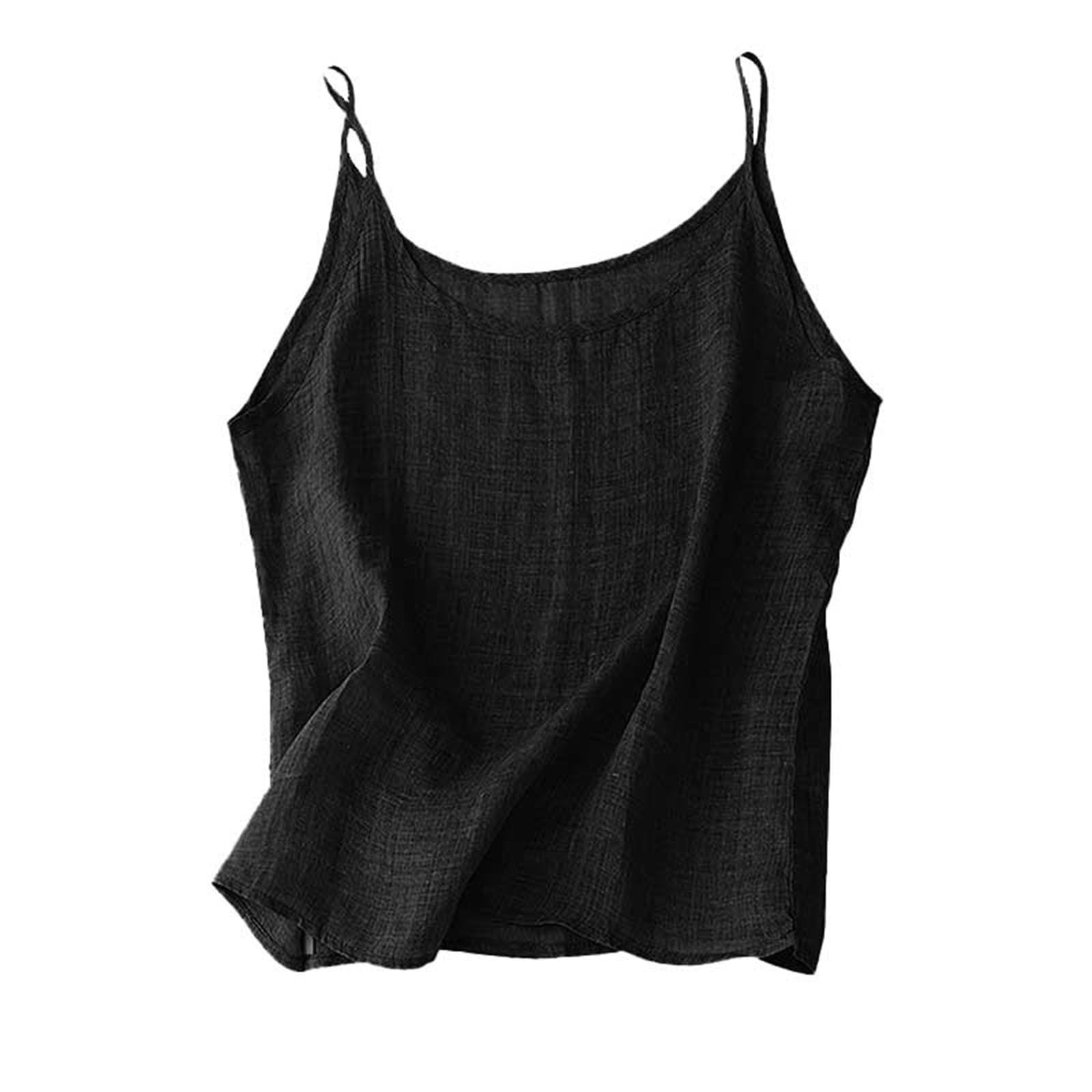 Women's Sleeveless Racerback Tank Top – Premium Cotton, Slim Fit, Navy Blue, Medium