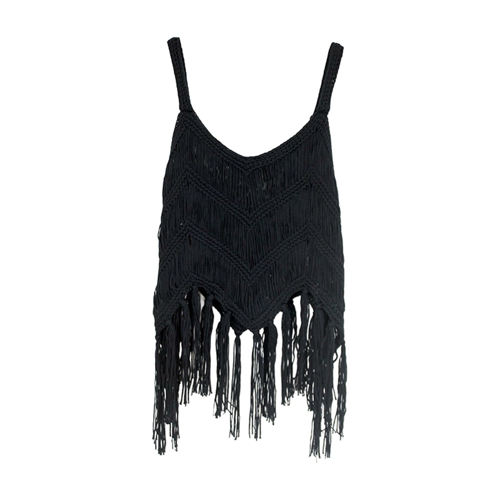 トップス seyto Jacquard fringe sleeveless tops Sterling & Stitch Rhinestone Fringe Tank Top - Women's Tank