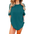 thumbnail image 1 of Cqxid525 Clearance womens short sleeve tops Women's Loose and Comfortable Oversized Trendy T Shirt Top Womens Tops Dressy, 1 of 9