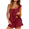thumbnail image 1 of LiuChenYi Cotton Pajamas for Women Set Under $15 Sleep Dress for Women Cotton Pajamas Set Soft Night Gown Two Piece Lounge Sleepwear Pajamas, 1 of 7