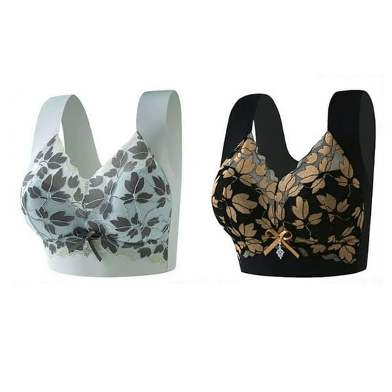 Cqxid525 Sale 2025 Women Full Coverage Bra Women's Sports Vest with Big Breasts Showing Small Size Bra Thin No Wires Breast Shrinking Lace Bra2Pc