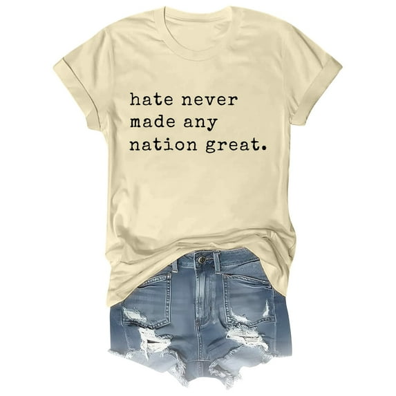 Cqxid525 Short Sleeve Tops For Women Womens Fashion Workout T Shirts Athletic Plus Size Tops Summer Trendy Clothes 2025 Short Sleeve Spring Tee Beige L