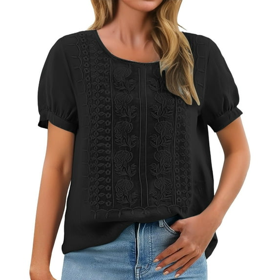 Cqxid525 Summer Spring Shirts for Women Tops Women's Fashionable Casual Solid Color Pleated Cotton and Linen Tops Shirts and T Shirts