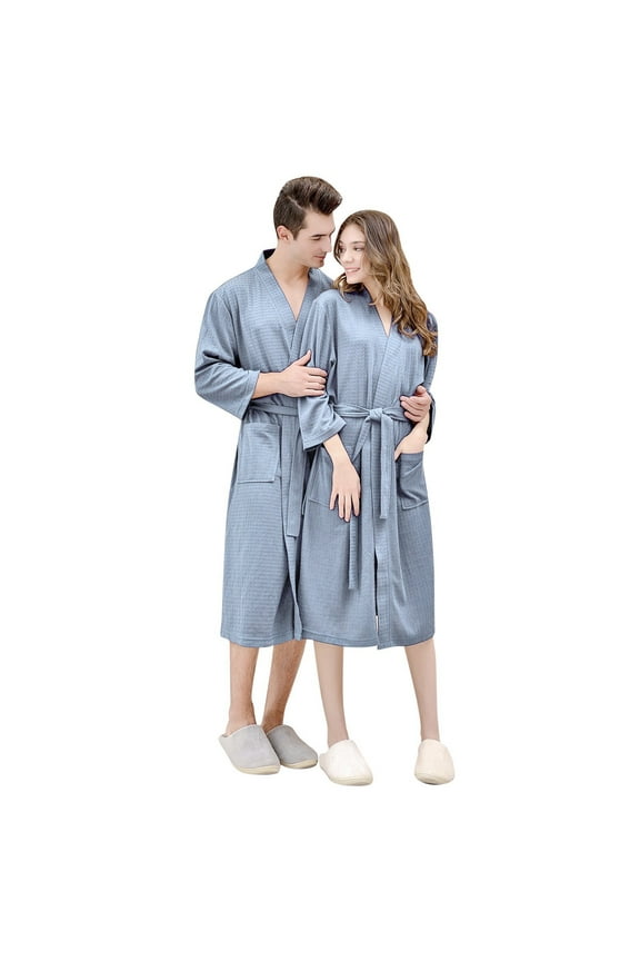 Summer Clothing Terry Cloth Robes for Women Couple Long Cardigan Hotel Wear Bathrobe Bathrobe Bathrobe Nightgown Soft Ladies Sleepwear