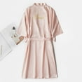 thumbnail image 1 of Cqxid525 Summer clearance sale! Women Robes Bathrobe Wedding Party Soild Sleepwear Pajamas for Women's Satin Nightgown Shower Spa House Long Robe for Women, 1 of 5