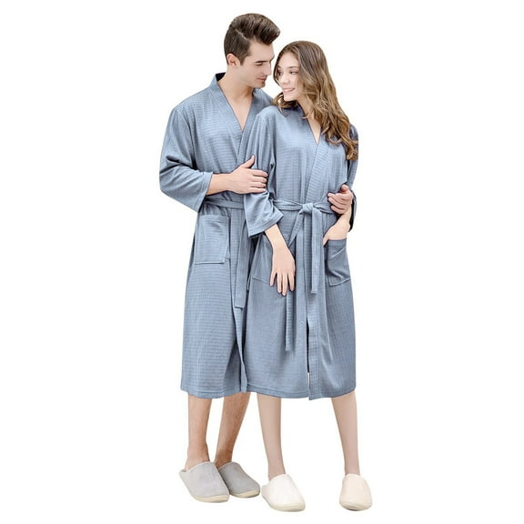 Cqxid525 Summer Clothing Women Robes Couple Long Cardigan Hotel Wear Bathrobe Bathrobe Bathrobe Nightgown Shower Spa House Long Robe for Women