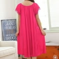 thumbnail image 1 of Cqxid525 Summer clearance sale! Women's Nightgown Sleepwear Women Summer Lace Ice Silk Short Sleeve Loose Plus Oversize Nightgown Dress Short Long Sleeves Shirt, 1 of 4
