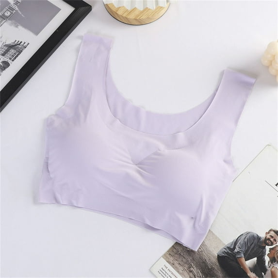 Cqxid525 Summer Clothing Women's Wireless Bra Bras for Women Thin Padded Comfort Wireless Bra Breathable Bralette for Sleep Everyday Bra Comfort Fit Full-Coverage Bra