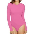 thumbnail image 1 of Cqxid525 Summer clearance sale! Womens Crew Neck Long Sleeve Bodysuit Comfortable Against the Skin Tops Fashion Body Suits Women Clothing, 1 of 4