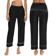 thumbnail image 1 of Cqxid525 Summer Clothing Womens Pajama PJ Pants Pant Pants Women Satin Long Nightwear Lace Trim Cami Pajama Strap Sleepwear Soft Stretchy Comfy Lounge Pants, 1 of 6