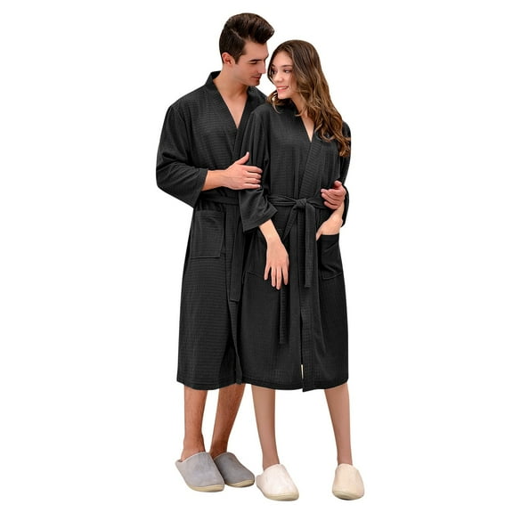 Cqxid525 Summer Clothing Womens Robe Lightweight Couple Long Cardigan Hotel Wear Bathrobe Bathrobe Bathrobe Nightgown Soft Ladies Sleepwear