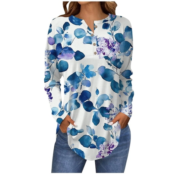 Cqxid525 Women's Long Sleeve T-Shirts Long Length Sleeve Womens Tops 2025 Spring Neck Casual Print Tunic T-Shirtss Three Quarter Length Womens Tops Xxl Gray