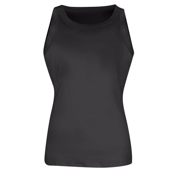 Cqxid525 Womens Short Sleeve Tops Tank Top for Women Sleeveless Solid Color T Shirts Crewneck Summer Basic Tee Slim Fit Tight Y2K Crop Tops