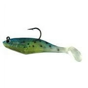 Crème 3" Spoiler Shad Swim Bait Lure, Chartreuse Black Back