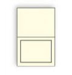 Crème Prism® A-2 Longfold Panel Card, 8-1/2" x 5-1/2", Cream Colored Sulphite 100 lb, Acid Free, Vellum Finish, Raised Panel (FSC® Certified) - Box of 100 Cards