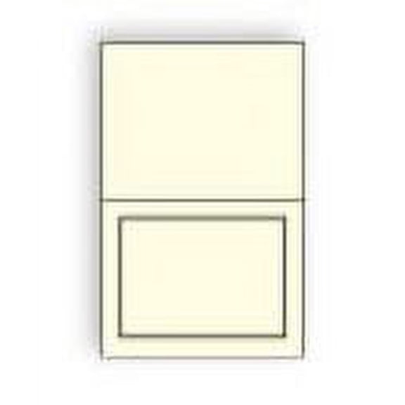Crme Prism A-2 Longfold Panel Card, 8-1/2" x 5-1/2", Cream Colored Sulphite 100 lb, Acid Free, Vellum Finish, Raised Panel (FSC Certified) - Box of 100 Cards