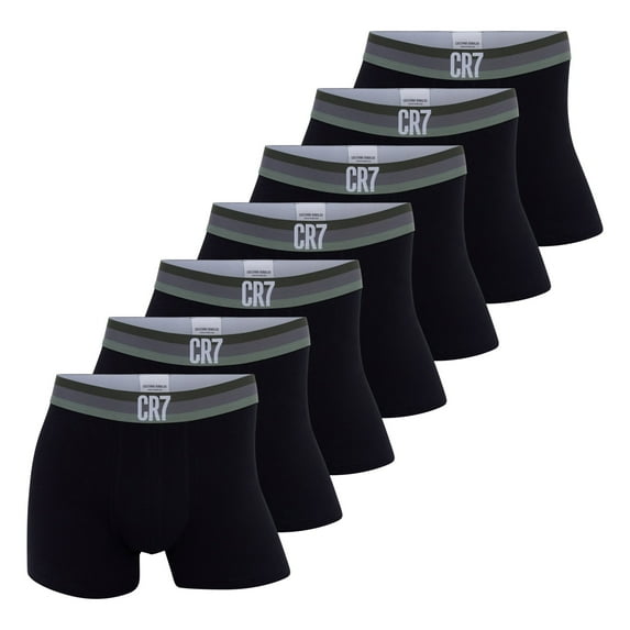 Cr7 Men Boxer Shorts Cotton Black Xxl