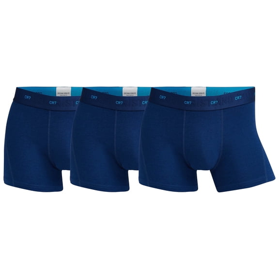 Cr7 Men Boxer Shorts Viscose Blue Xl