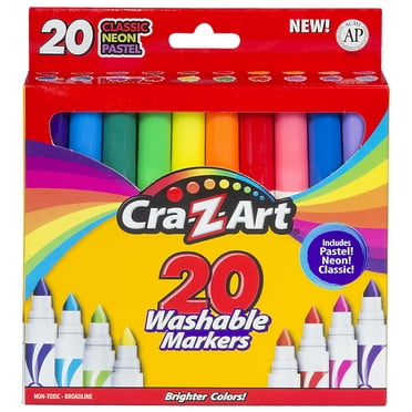 Cra-Z-Art 20 Count Multicolor Broad Line Washable Art Markers, Back to School Supplies