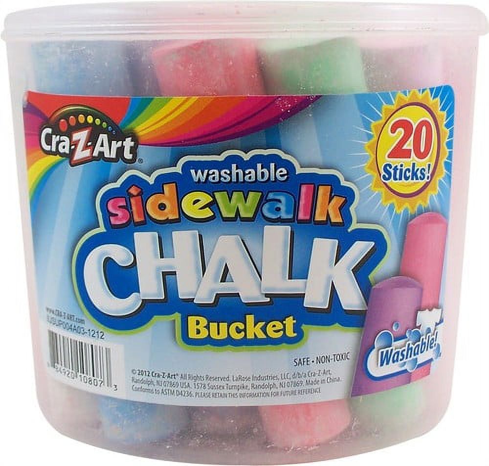 CraZArt 20 Count Sidewalk Chalk Bucket
