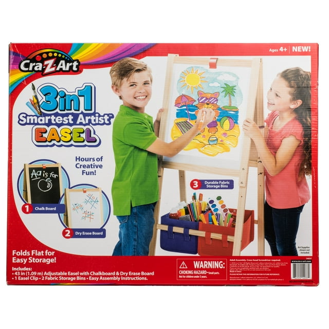 Cra-Z-Art 37"- 43" Double-Sided Wood Children's Art Easel, Child Ages 4 and up
