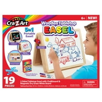 Cra-Z-Art 5-in-1 Portable Wood Tabletop Art Easel with Chalkboard and Dry Erase Board