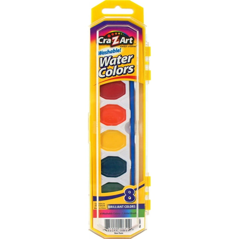  Cra-Z-Art 16-Piece Washable Watercolor Paint Set, Assorted  Colors : Toys & Games