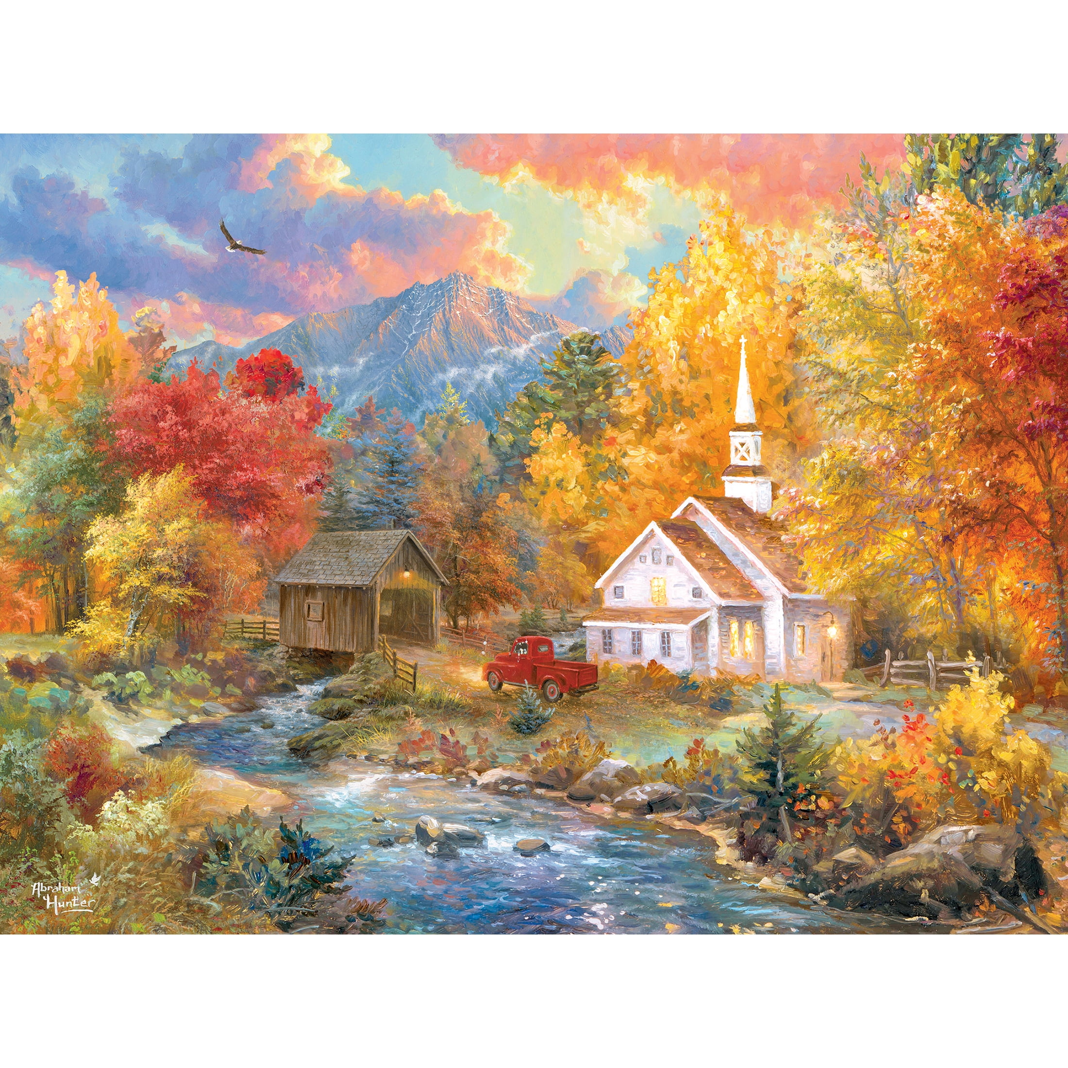 Cra Z Art Abraham Hunter 500 Piece Church by the River Jigsaw Puzzle Cra Z Art Abraham Hunter 500 Piece Church by the River Jigsaw Puzzle